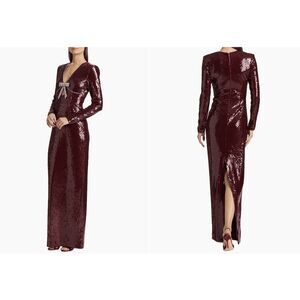 Rebecca Vallance Zelda Sequined Bow Slip Gown Size US6 $1260